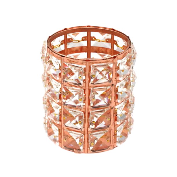 Portalápices con diamantes de imitación para escritorio, elegante organizador transparente para bolígrafos, pinceles de maquillaje, utensilios de cocina, accesorios de oficina modernos.