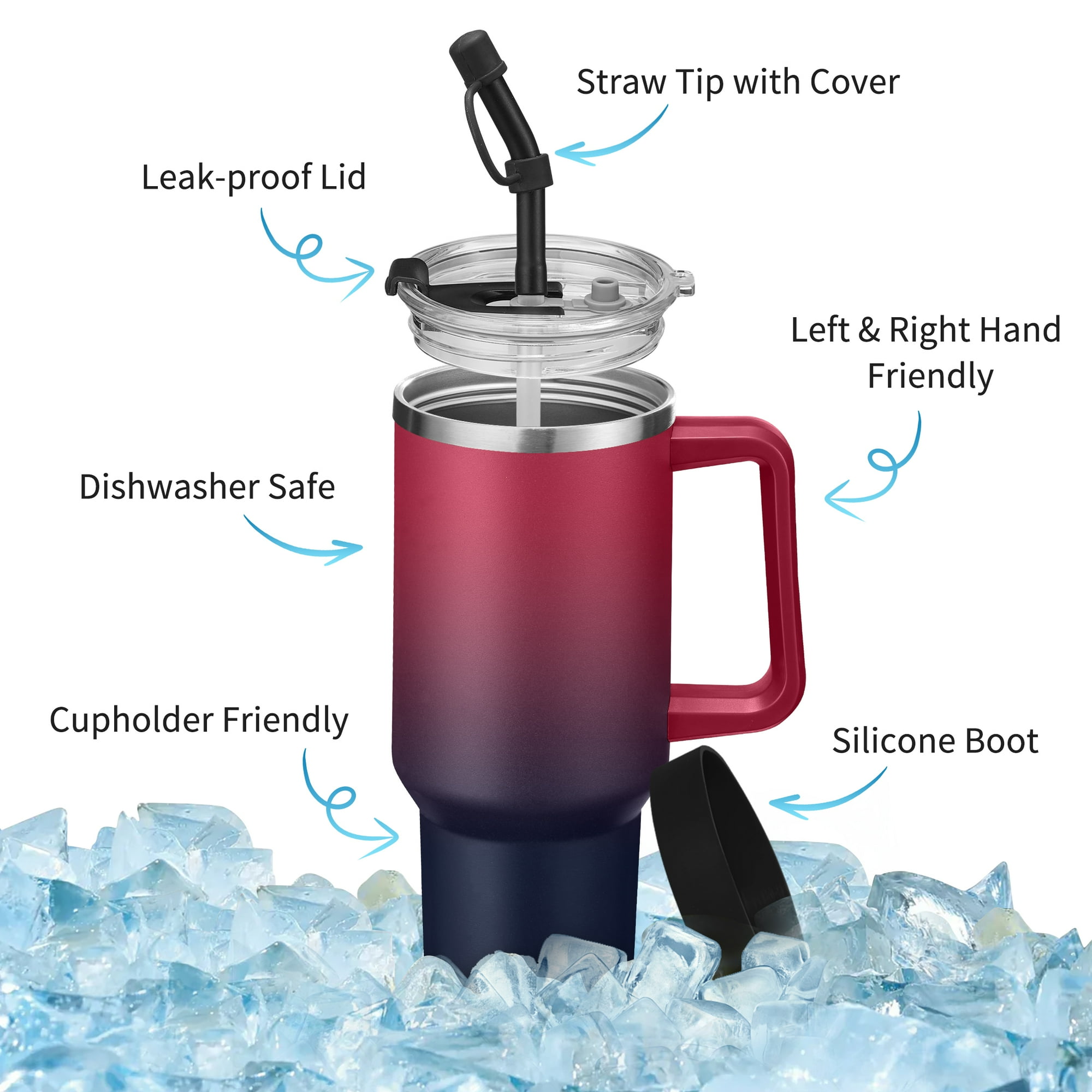 OOICO 40 Oz Insulated Tumbler with Handle photo 6