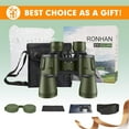 thumbnail image 4 of Ronhan 20x50 High Power Military Binoculars for Bird Watching, Travel, Hunting, Football  (Green) - Open Box, 4 of 5
