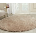 thumbnail image 2 of SAFAVIEH Popcorn Solid Polyester Shag Area Rug, Beige, 8' x 8' Round, 2 of 7