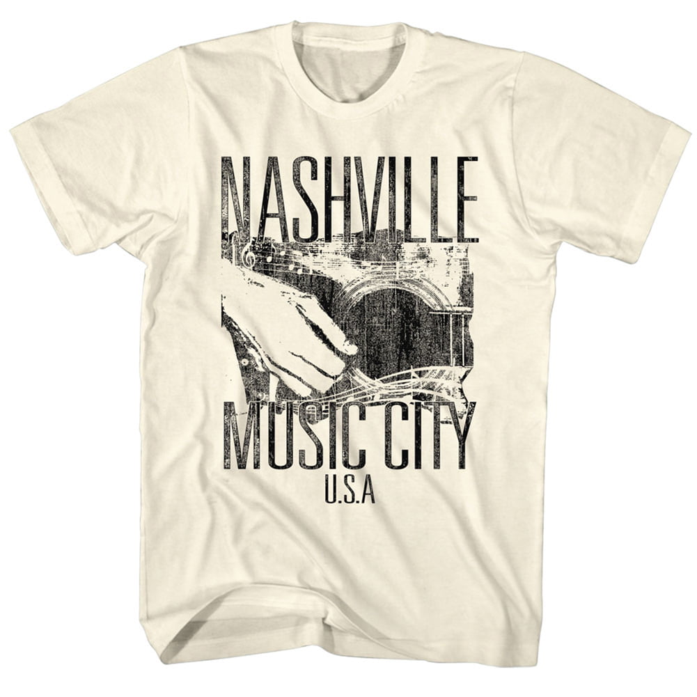 Vintage 80s Nashville Music City USA Purple Graphic T Shirt Unisex XL