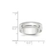 thumbnail image 2 of Auriga Fine Jewelry 14K White Gold 6mm Lightweight Milgrain Half Round Men's Wedding Band Size 9.5, 2 of 6