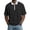 Black, variant on YLSDY Men's Waffle Knit Half-Zip Golf Shirt, Contrast Collar, Relaxed Fit Short Sleeve Casual Top Navy S