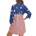 thumbnail image 2 of Xoenoiee Star American Flag Print Swimsuit Coverup for Women Lapel Collar Bathing Suit Cover Up for Swimwear Button Down Beach Shirt Dresses for Ladies, M, 2 of 7