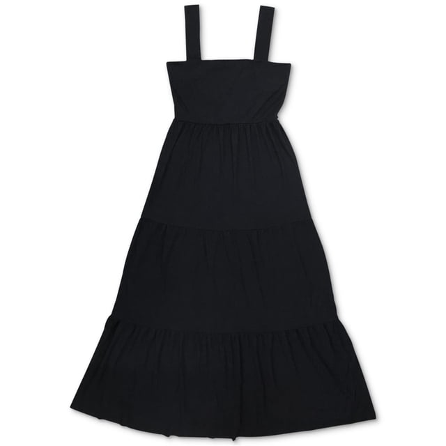 Vestido Maxi I-N-C con gradas para mujer Negro Pequeño