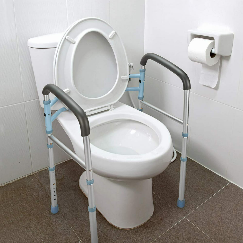 OasisSpace Stand Alone Toilet Safety Rail - Heavy Duty Medical Toilet