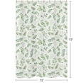 thumbnail image 5 of Sweet Jojo Designs Floral Leaf Bathroom Fabric Bath Shower Curtain - Green and White Boho Watercolor Botanical Woodland Tropical Garden, 5 of 5