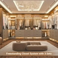 thumbnail image 5 of Homieasy 31.5'' - 57.2'' W Closet System with Wooden Drawers (Set of 2), Gray, 5 of 8