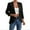 Black, variant on Hollow Out 3/4 Sleeve Cardigan for Women, Lightweight Eyelets Knit Half-Sleeve Cardigan, Elegant Solid Shrugs