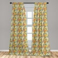 thumbnail image 5 of Ambesonne Funny Curtains, Teddy Bears Doodle Comic, Pair of 28"x95", Multicolor, 5 of 5