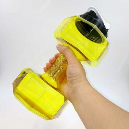 

Livesture PET Material Gym Large-capacity Dumbbell Water Bottle Yellow