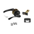 thumbnail image 3 of Hyper Tough Privacy Bed and Bath Door Lever in Matte Black with Round Rosette, 3 of 7