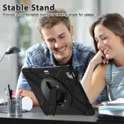 Case for iPad Air 13 inch M4 2026 M3 2025 M2 2024, iPad Pro 12.9 inch 6th 5th 4th 3rd Gen Shockproof Cover with Stand & Pencil Holder & VESA Mounting Holes 75mm * 75mm