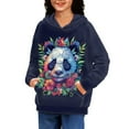 thumbnail image 2 of DISNIMO Flower Panda Hoodies for Girls Pullover Hoodie Kids 6-7 Hoodie for Children Sweatshirts Girls Long Sleeve Hoodie for Boys Fall Hoodies for Kids Streetwear Girls Hoodie Clothes Hoodies Kids, 2 of 7