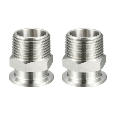 Sanitary Pipe Fittings KF25 Male Threaded 1 PT to Tri Clamp OD 40mm Ferrule (Best Sanitary Fittings In India)