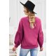 thumbnail image 1 of ABPHQTO Sudadera de mujer con manga raglán y mangas raglán de color morado, 1 of 5