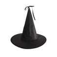 thumbnail image 2 of Xihbxyly Sombrero de Bruja de Halloween, Decoración Colgante Negra, Tela Suave con Buena Transmitancia, Perfecto para Jardín o Rama de Árbol, Ambiente Espeluznante para Fiesta de Halloween, Incluye C, 2 of 7