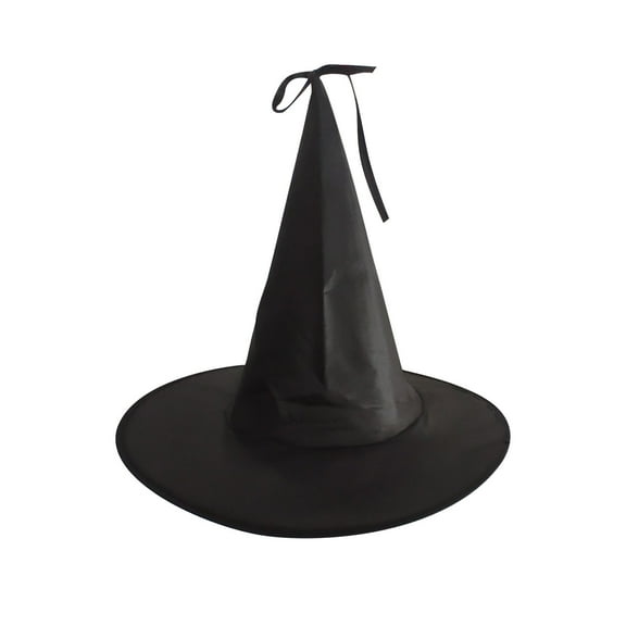 Hwkond Halloween Wizard Hat Halloween Black Witch Hat Witch Cap Transmission with Rope for Halloween Yard Hanging Decoration,Black