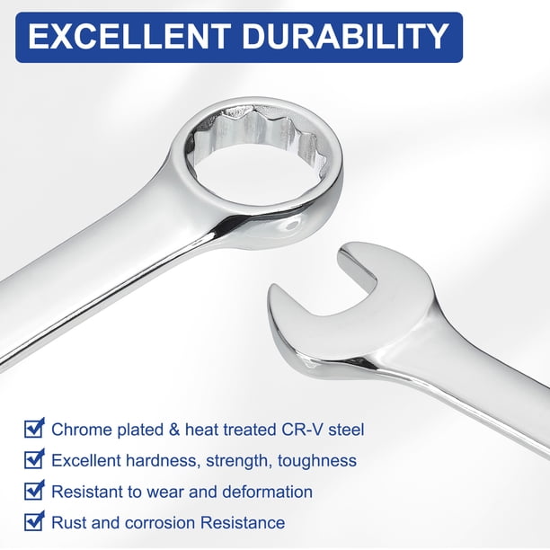 Clé Cliquet 7mm Trapue – 72 Dents, 12 Points, Set De 2 En CR-V Uxcell