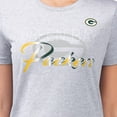 thumbnail image 3 of Women's G-III 4Her by Carl Banks  Gray Green Bay Packers Super-Slim Fit Lightweight Shadow Logo T-Shirt, 3 of 3
