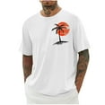 thumbnail image 1 of Chemises pour Hommes, Hommes Imprimé Col Rond Décontracté Mode Manches Courtes Blouses Col Rond Chemises, 1 of 4