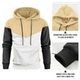 thumbnail image 4 of Bobasndm Men's Color Block Casual Long Sleeve Hoodie Sweatshirt with Pocket, 4 of 9