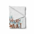 thumbnail image 2 of Beach Saying Soft Flannel Fleece Throw Blanket, Lettering of Breathe in the Ocean Text with Ocean Elements, Cozy Plush for Indoor and Outdoor Use, 60" x 80", Teal and Vermilion, by Ambesonne, 2 of 6