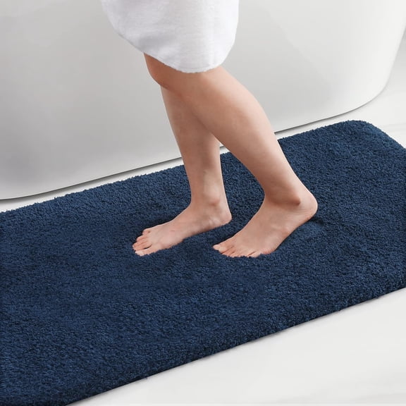 Bathroom Rugs Mat 24"X16"Non Slip Thick Bath Mat Soft Shaggy Bath Rug Absorbent Bathroom Carpet Plush Runner Rug Machine Washable Bath Mats for Bathroom Shower,Bathtub