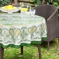thumbnail image 2 of Green and White Table Cloth Round Table 60 Inch, Spring Summer Round Tablecloths, Outdoor Tablecloth for Parties, Waterproof Fabric Polyester Round Tablecloths, 2 of 6