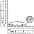 thumbnail image 6 of Gem Stone King 925 Sterling Silver Sky Blue Aquamarine and Swiss Blue Topaz, Lab Grown Diamond Bracelet for Women | 4.65 Cttw | Gemstone March Birthstone | Oval 7X5MM | Fully Adjustable 9 inch, 6 of 6