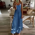 thumbnail image 2 of Hrsba Vacation Dress,Women Summer Casual Print Sleeveless Spaghetti Strap V Neck Flowy Beach Sundress, 2 of 4