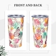 thumbnail image 3 of KLL Butterflies and Roses Stainless Steel Vacuum Insulated Coffee Cup 20 oz Lids and Straws,Insulated Travel Mug Water Cup with Leak-Proof Straw Lid & Flip Lid, 3 of 8