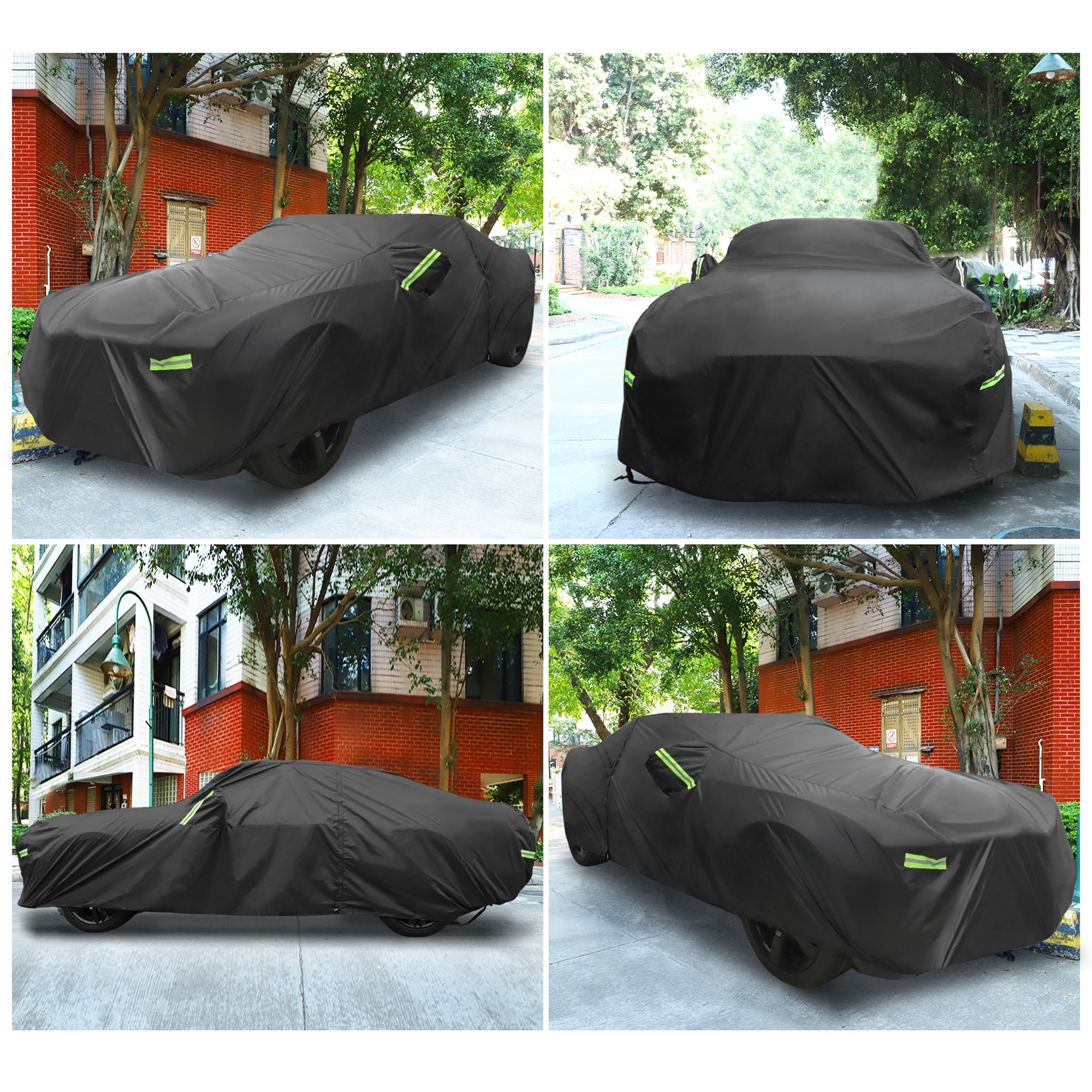 Unique Bargains 210Dpu Waterproof Car Cover Black ["for Chevy Camaro"]