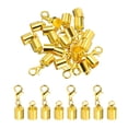 thumbnail image 1 of Uxcell 10 Pcs Embouts de Cordon, Embouts de 6,5mm Perles Kumihimo en Fer pour Bricolage (Or), 1 of 5