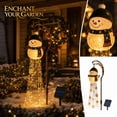 thumbnail image 5 of Solar Snowman Garden Stake Light, Christmas Outdoor Yard Decor with Twinkling Star & Snowflake LED Lights, Waterproof Resin Pathway Ornament, 5 of 8