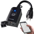 thumbnail image 1 of Braumm Minuterie Wi-Fi Extérieure, Moniteur à Distance Wifi Extérieur Intelligent ETL Liste 125VAC/15A, Prise Mise à la Terre Étanche Compatible avec Alexa et Google Assistant Contrôle Vocal - Noir, 1 of 7