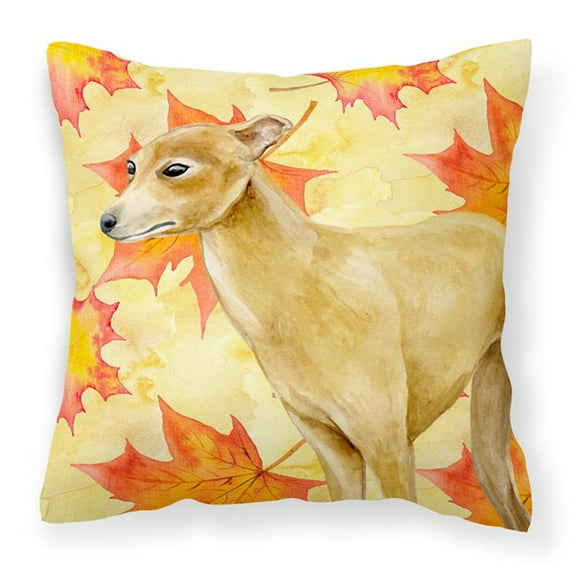 Italian Greyhound Fall Fabric Decorative Pillow