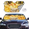 thumbnail image 2 of Haiem Honey Bee Car Windshield Sun Shade - Blocks UV Rays Sun Visor Protector, Sunshade to Keep Your Vehicle Cool, Universal Fit SUV Van Sedan-Small, 2 of 7