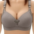 thumbnail image 3 of Feancey Women's Plus Size Wireless Bras Thin Padded Soft Supportive Bralettes Full Coverage Minimizer Bra Adjustable Straps Daily Wear Comfort Brassiere Coffee 5XL, 3 of 9