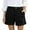 Black, variant on adviicd Women Linen Shorts Summer Casual Chino Shorts High Waisted Bermuda Short Dressy Wide Leg Short with Pockets Brick Red, XL