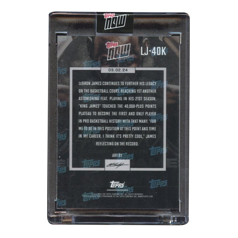 lebron topps now 40000pt 記念カード　ssp 2023-24 TOPPS NOW Basketball Card | 40k Points LeBron James