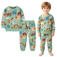 thumbnail image 5 of mgoYE Toddler Baby Boy Outfit Fall Winter Boy Clothes Long Sleeve Cute Cartoon Sweatshirts Pants Outfits, 5 of 9