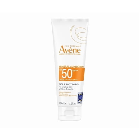 Avene Mineral Sunscreen SPF 50 Face and Body Lotion - Broad Spectrum SPF & Antioxidant Protection - Face & Body Sunscreen, 4.2 fl oz