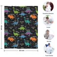 thumbnail image 4 of Black Dinosaurs with Weight Tags Blanket,Comfortable Soft Lamb Wool Throw Blanket,All Season,Warm Lightweight Blankets for Sofa Bed Couch Living Room Chair,30"x40", 4 of 4