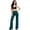 Green, variant on Women’s High Waisted Sailor Bell Bottom Elastic Waist Long Pants Made in USA NEWP44 Ivory M