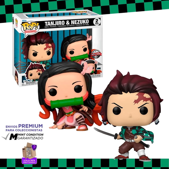 Funko Pop Tanjiro Y Nezuko Paquete 2 Piezas Funko Kimetsu No Yaiba