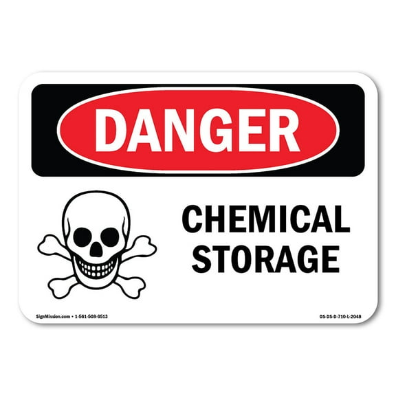 OSHA Danger Sign - Chemical Storage | Decal | Protect Your Business, Construction Site, Warehouse & Shop Area |  Made in The USA