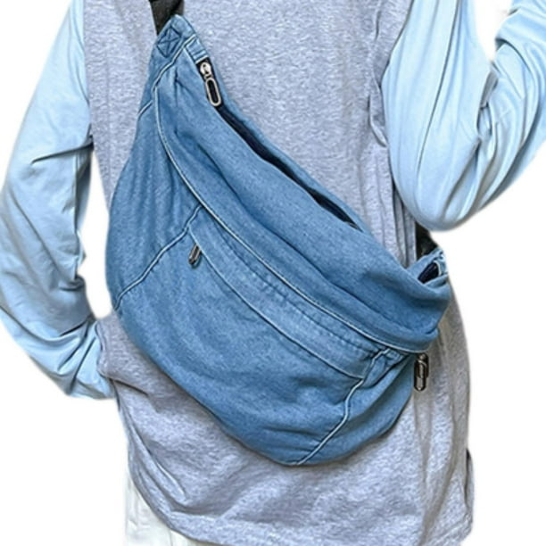 Riñonera para mujer, bolso de hombro, bolso de mano, riñonera, bolso de viaje para regalo al aire libre Azul claro
