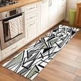 thumbnail image 3 of Sage Green Black Geometric Kitchen Runner Rug 2x6 Washable Runners for Hallway Non Slip Abstract Art Modern Line Large Area Rug Indoor Floor Carpet for Bathroom Laundry Entryway Bedroom Living Room, 3 of 8