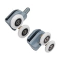 thumbnail image 3 of VONKY 2 Pcs Rouleaux de Porte de Douche Double Piste Ronde 23mm Roues Grises 23mm, 3 of 6